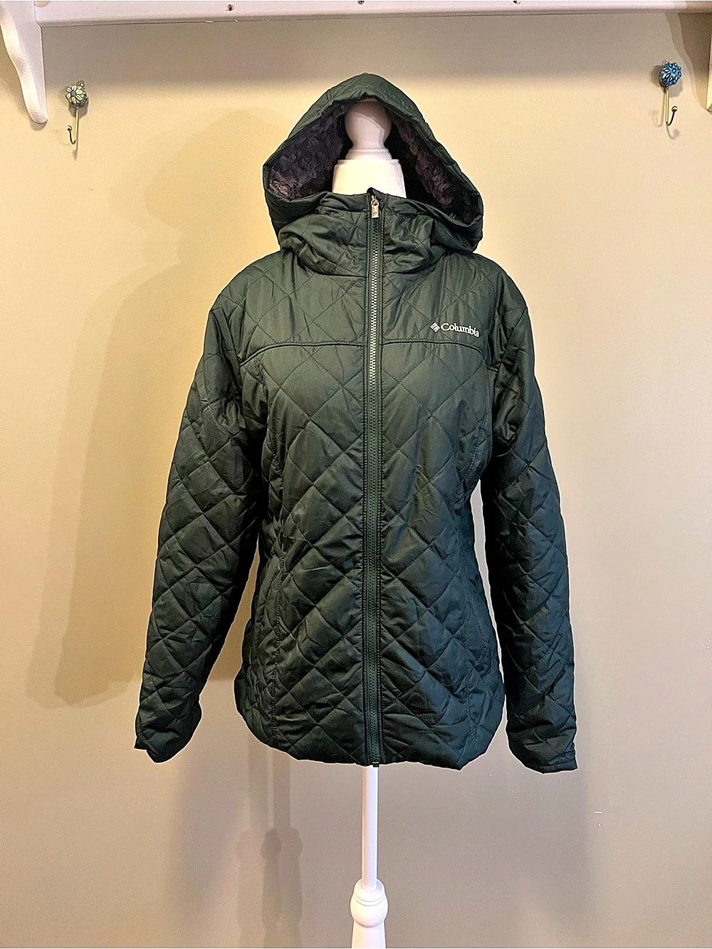 Columbia Women's Copper Crest II Hooded Jacket Green Large